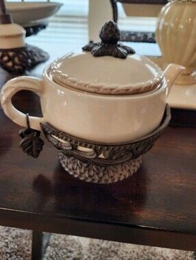 Gracious Goods Cream Teapot